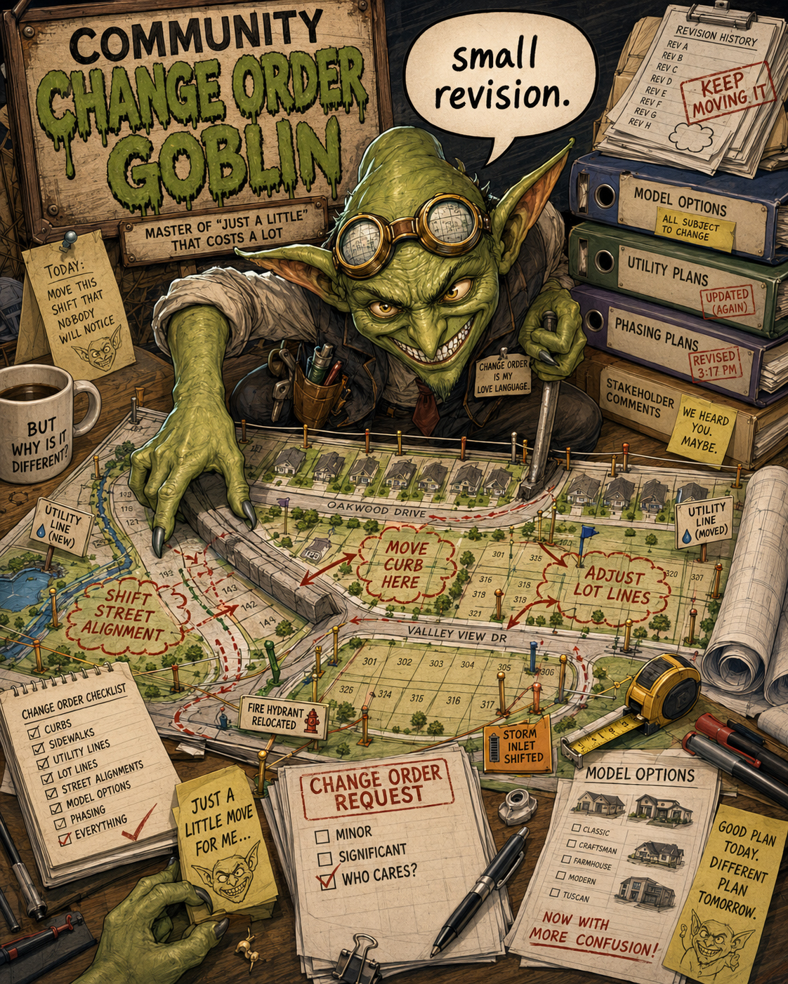 Community Change Order Goblin character