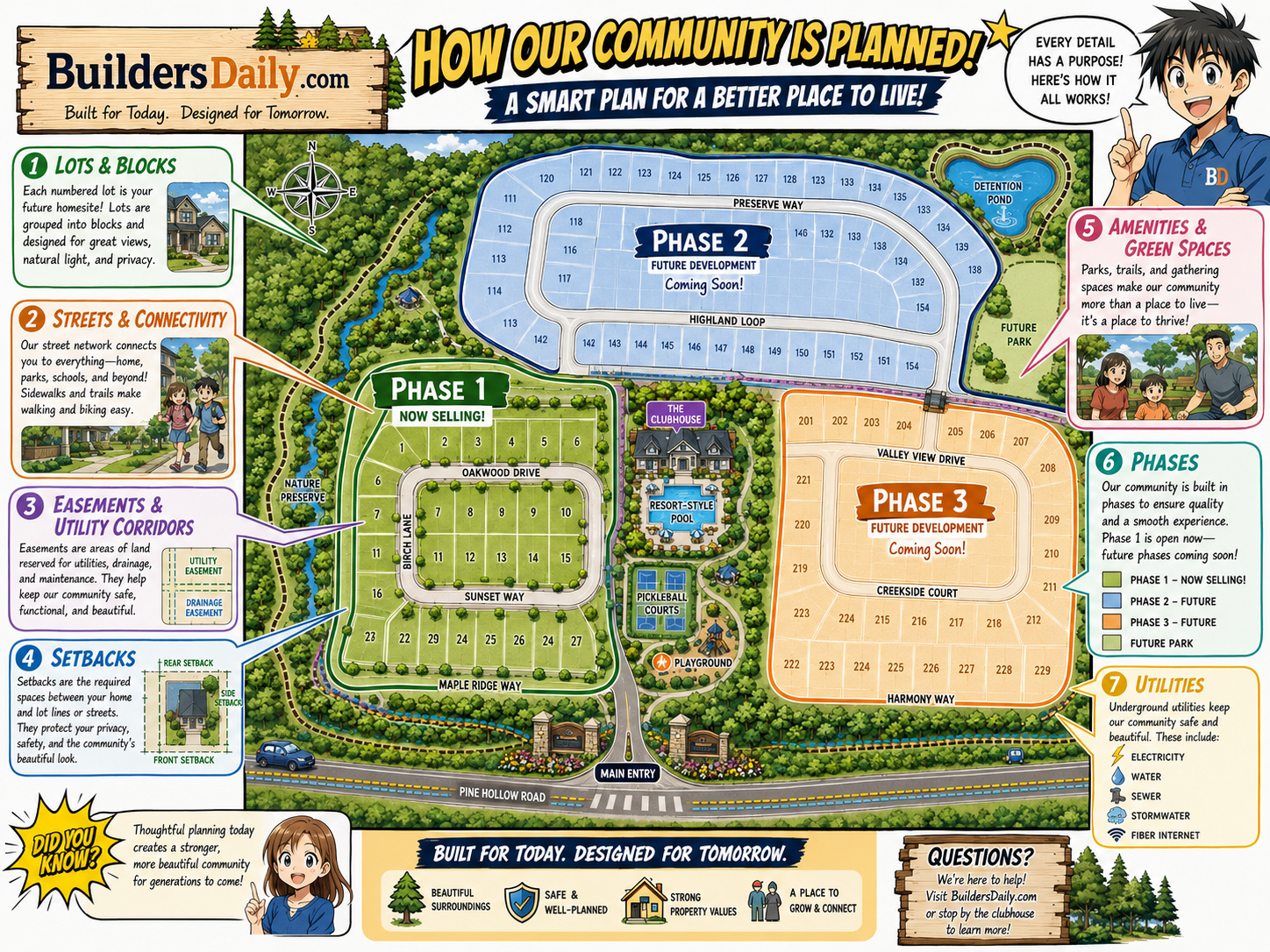Community site plan with manga callouts