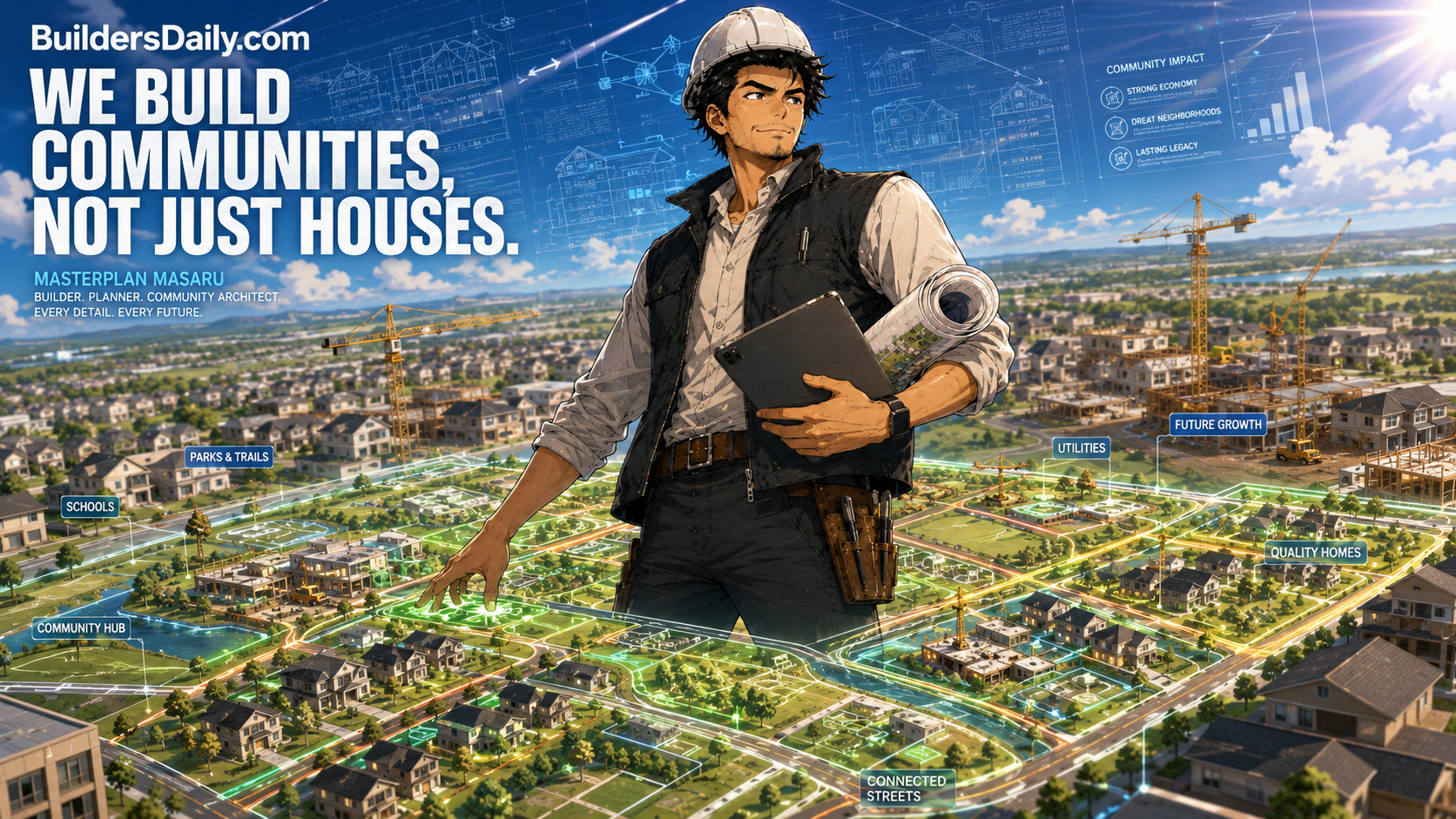 Hammer Haruki with one custom home and Masterplan Masaru with an entire master-planned community
